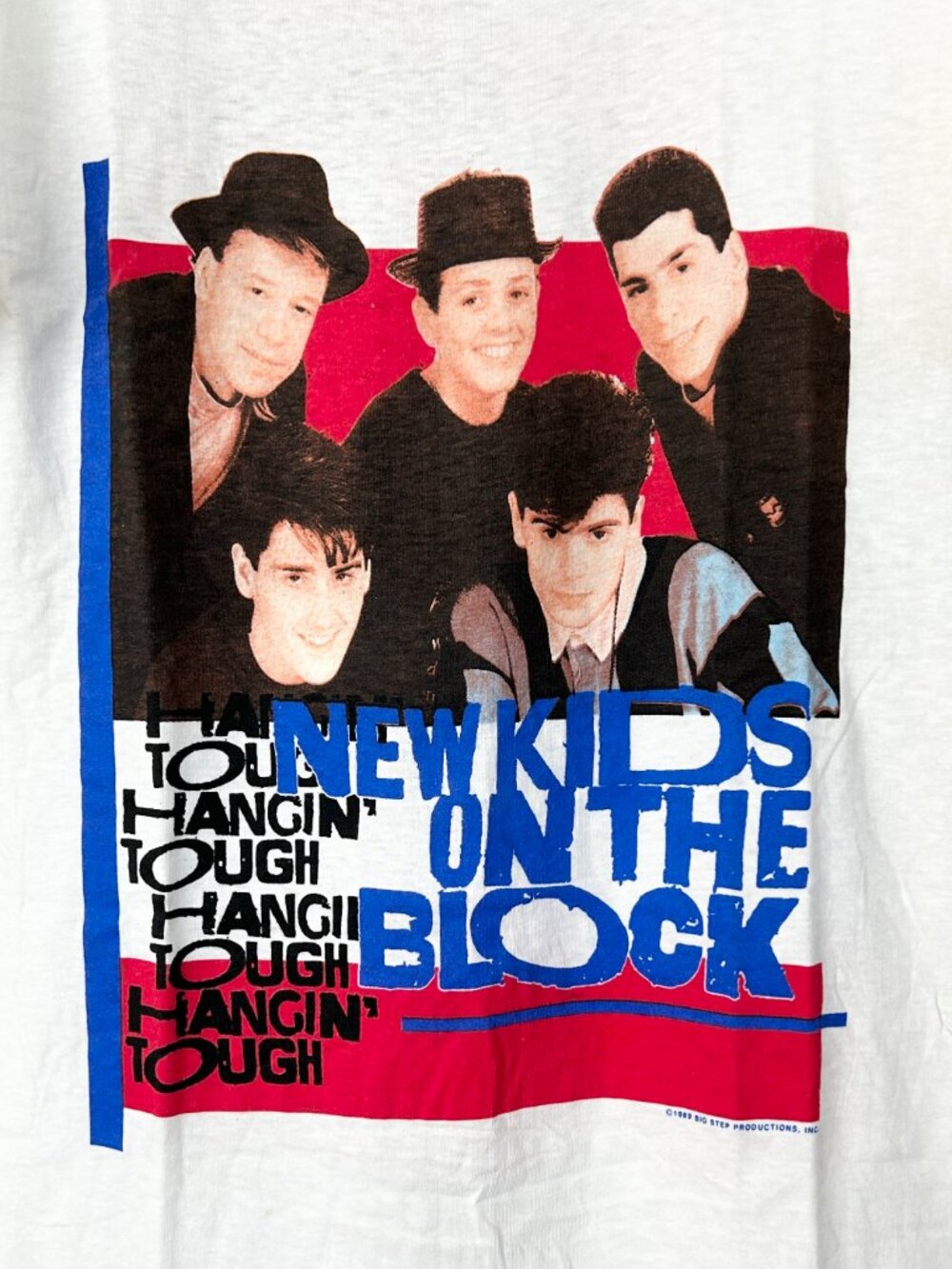 Vtg New Kids on the Block Hangin Tough Concert Tee NKOTB T-Shirt Sz L 1989 USA